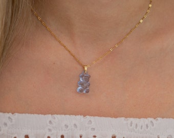 Gummy Bear ketting, schattige charme ketting, sierlijke gouden charme ketting, minimalistische ketting, verjaardagscadeau idee voor haar, handgemaakte ketting