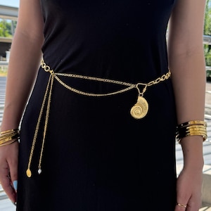 Gold Chain Belt for Women, handmade waist belt chain adjustable, gift for her, dress skirt Waist Jewelry, Festival boho accessories summer