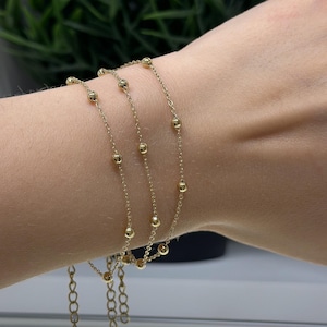 thin gold chain bracelet, dainty bracelet, gold bracelet women, armband bracelet, 18k gold bracelet, simple bracelet, minimalist bracelet