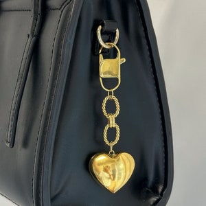 Bag Charm, Gold Keychain holder, purse Chain charm handbag Accessories, handbag Paris Bag Charm, Classy Purse Charm, Valentine Purse Bling