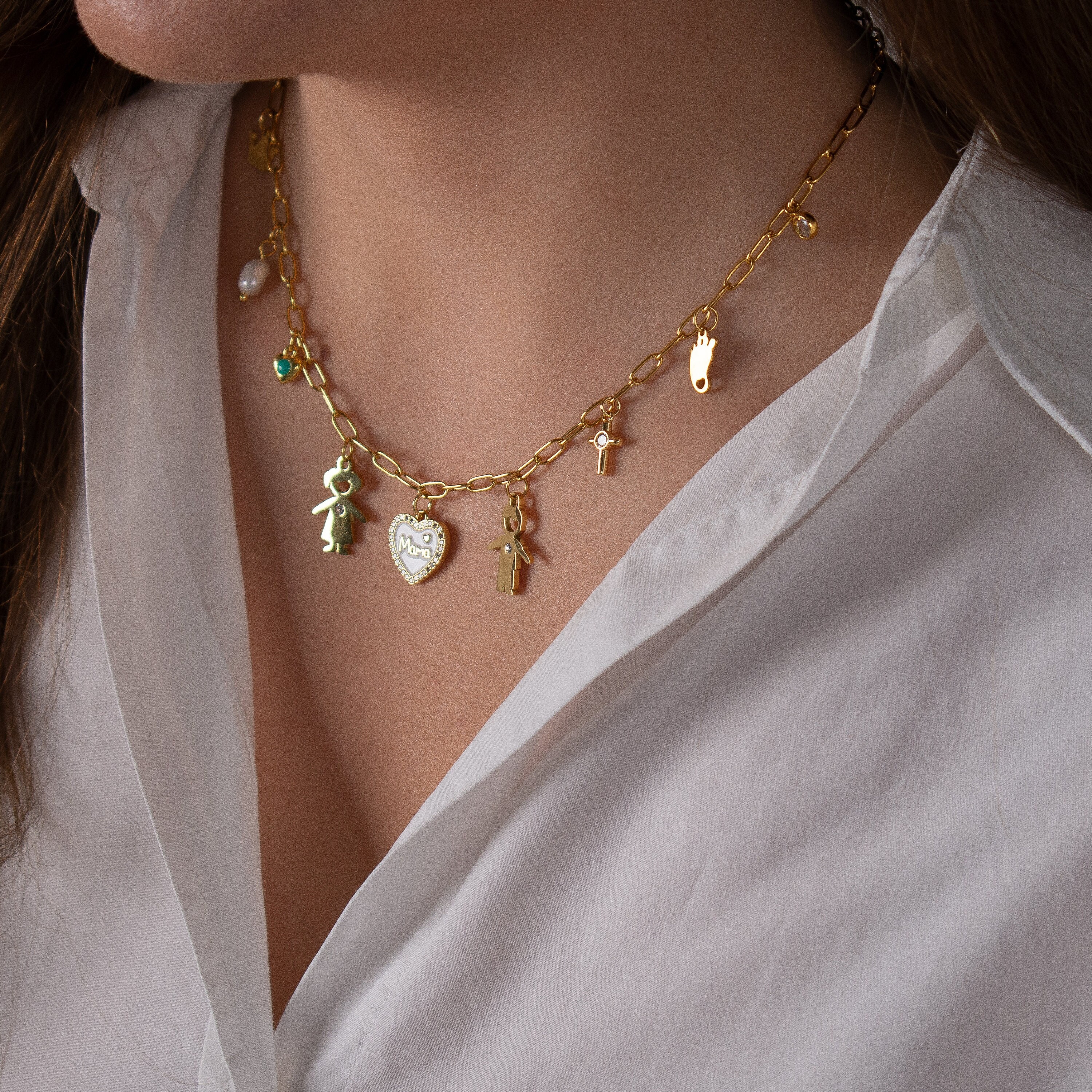 【関税＆送料込み】ChloAC Charm Necklace In Vintage Gold Chloé Charm necklace in Vintage Gold brass | TheDoubleF