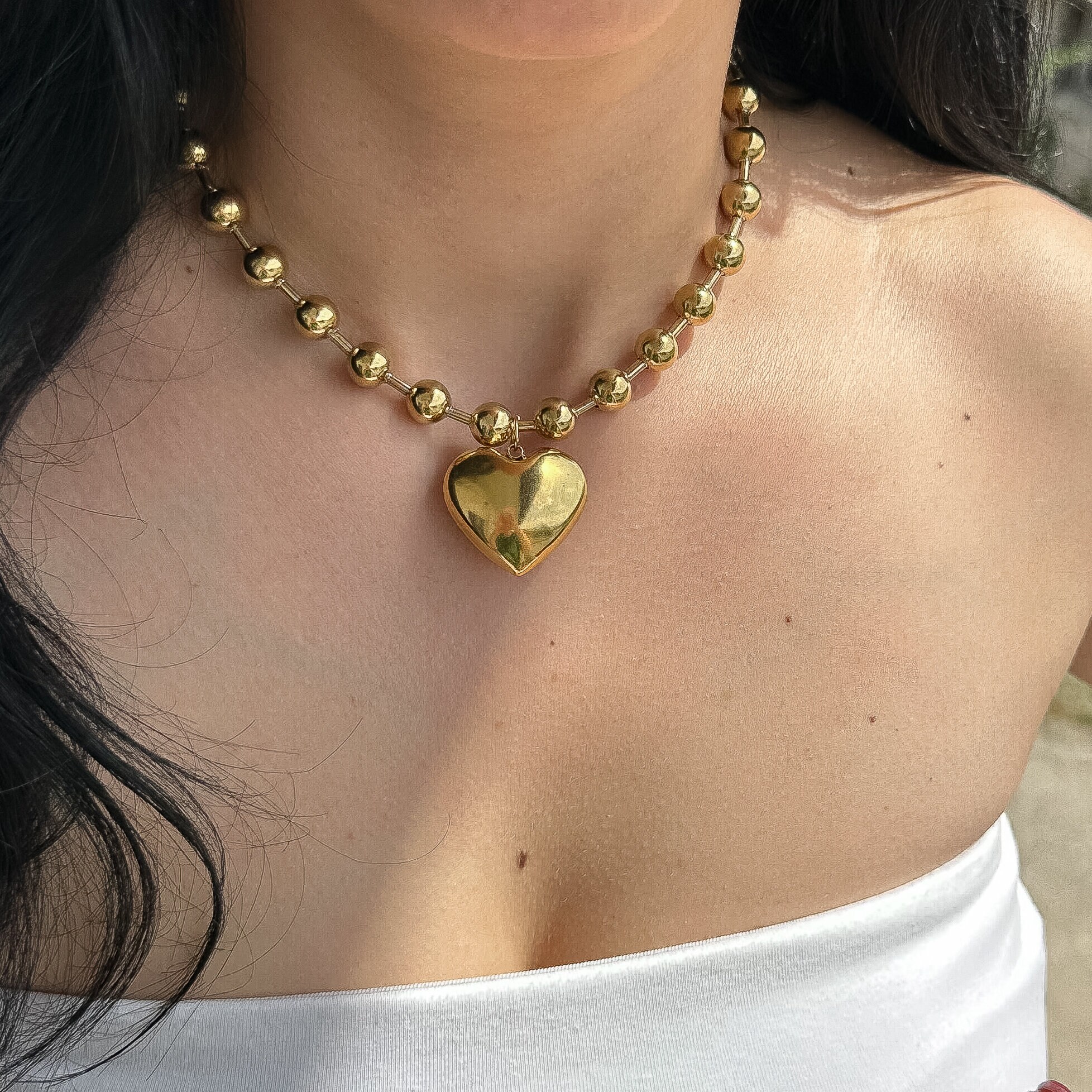★PEARLY MORE★ Volume Heart Ball Chain Necklace il_fullxfull.6043599254_2es3.jpg