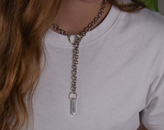 ★SENTIMENTS★ NO.257 [MIX] NECKLACE MIXED DIAMOND ILLUSION Y NECKLACE – SHAY JEWELRY