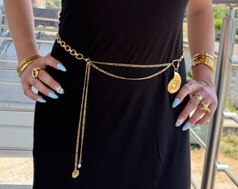 Gold Chain Belt for Women, Handmade Waist Belt Chain  display picture 1