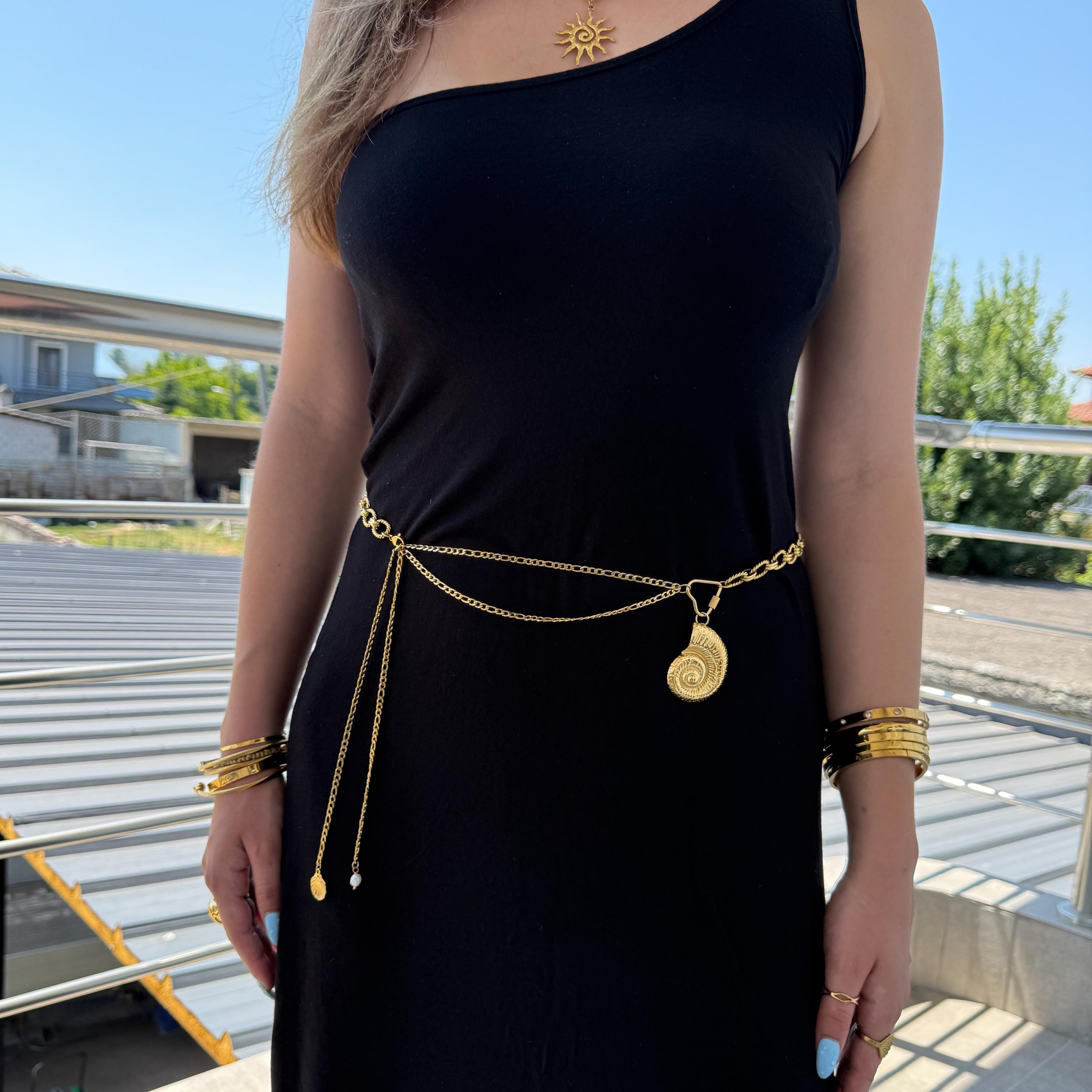 slim fit dress slacks CHARMS CHAIN BELT