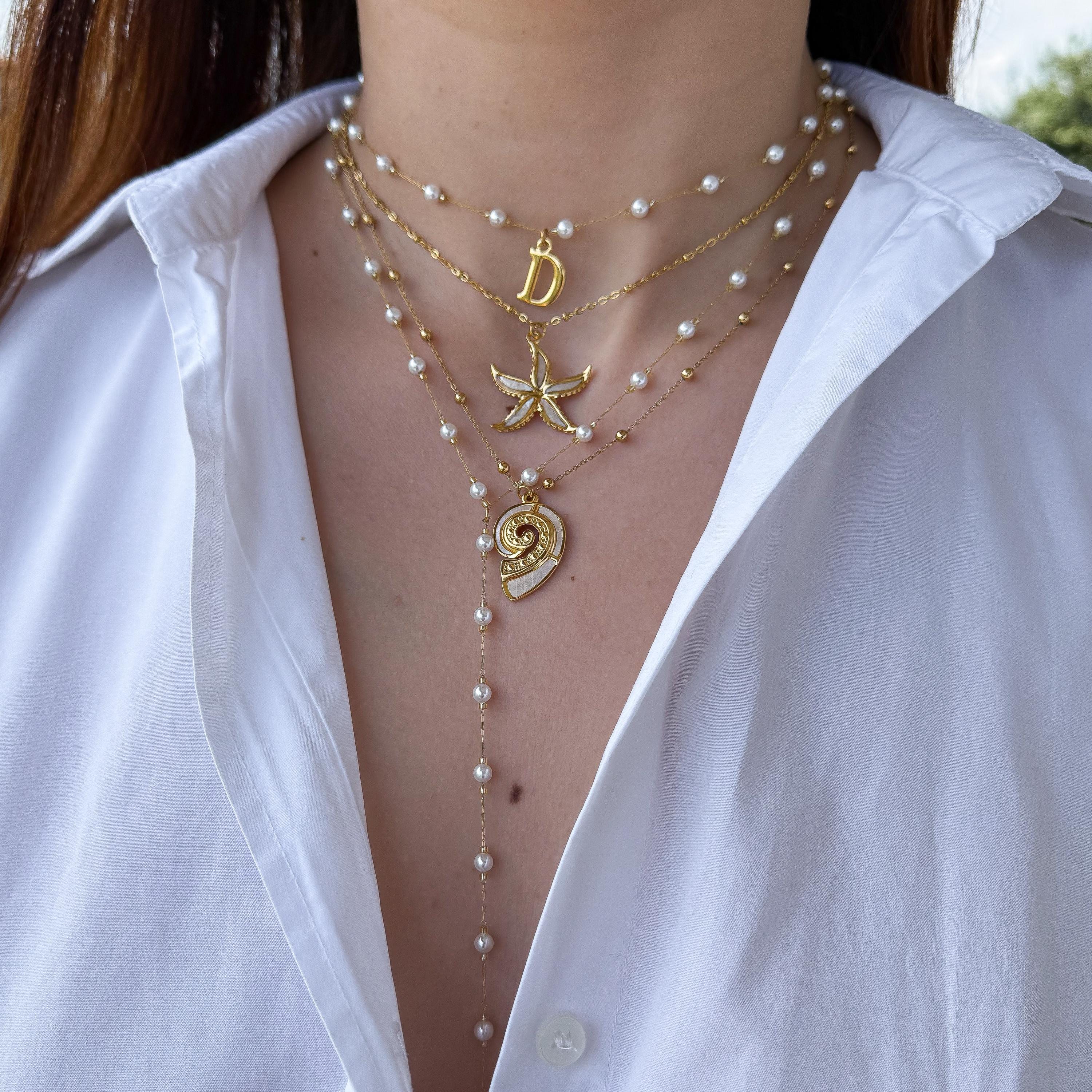 Collana Donna Con Ciondolo Stella Marina Stile Bohémien – Gioiello A Strati Lariat, Idea Regalo Per Amanti Del Mare E Della Spiaggia