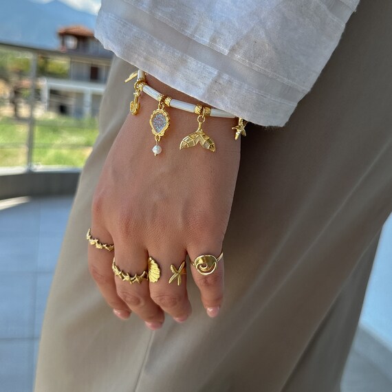 UNIMOOIE 18k Gold Plated Sun Ring - Adjustable Vintage Sunshine Vacation Finger Band