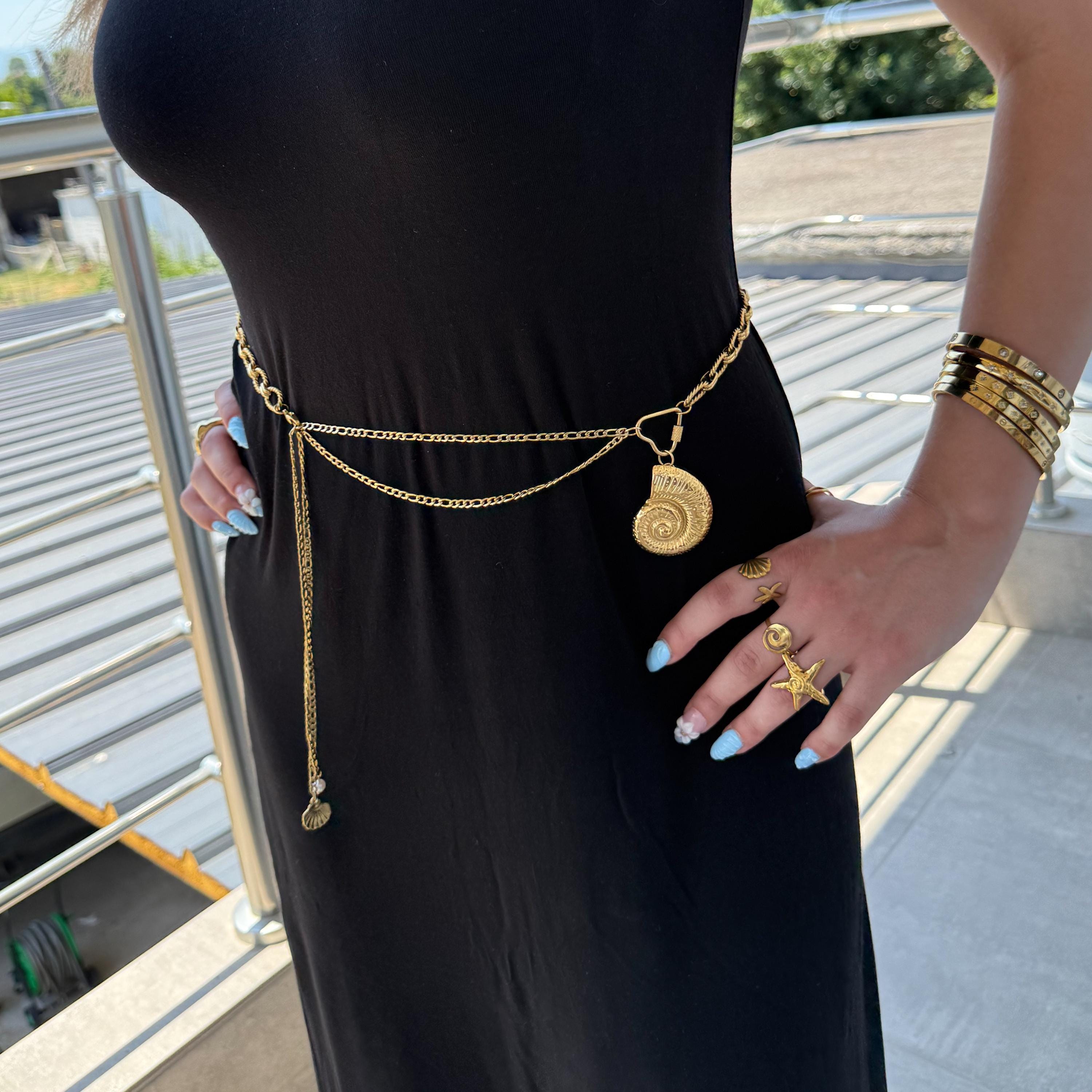 Western Chain Belt: Adjustable Gold Boho Belt for Jeans, Dresses & Festivals WOMEN main image 2