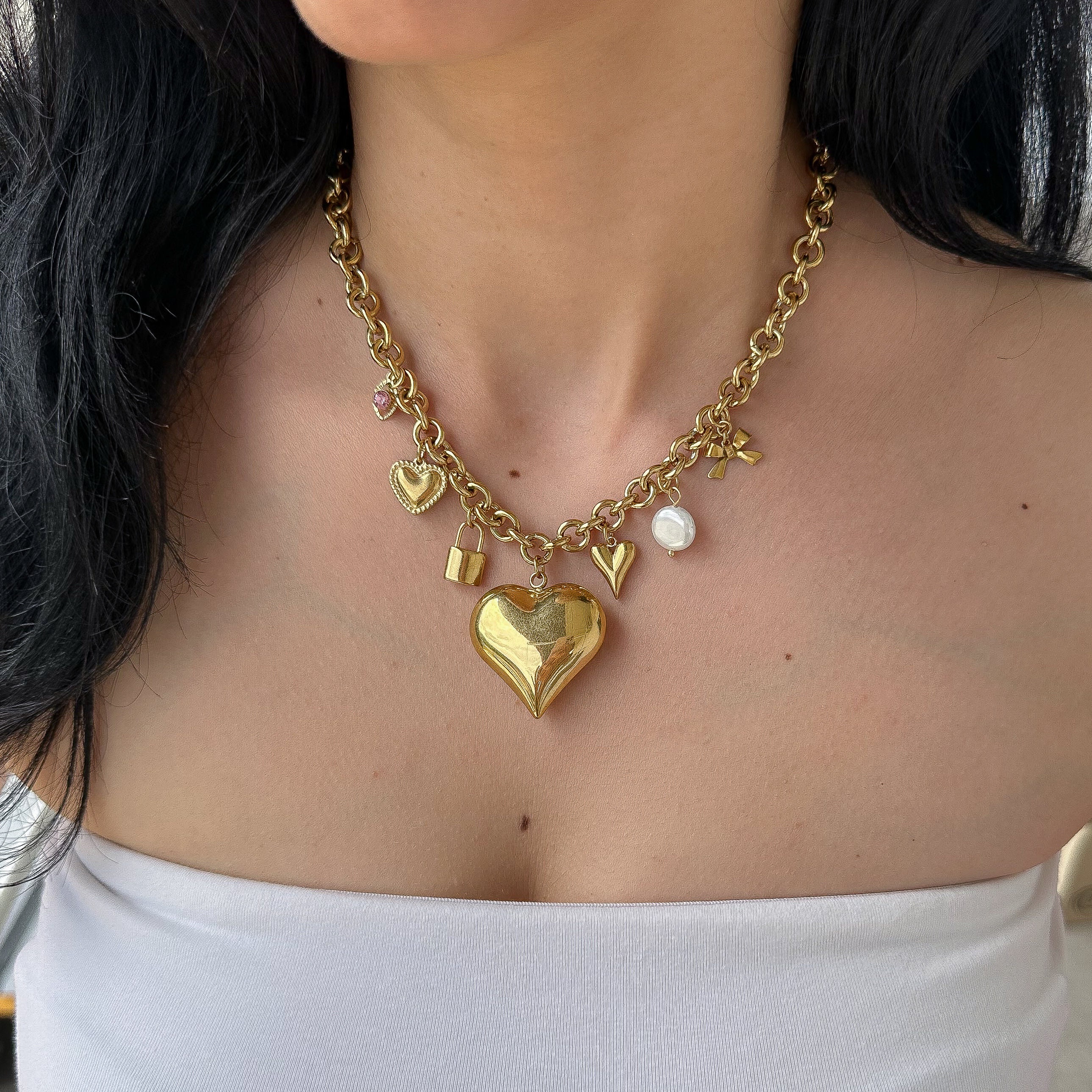 Collana con Ciondolo Mappa Dell'Ecuador - Contorno del Paese Gioielli Hip- Hop in Stile Etnico, Ciondolo Bandiera Colorata Catena A Onde d'Acqua, Regali Patriottici per Donne/Ragazze/Uomini Unisex