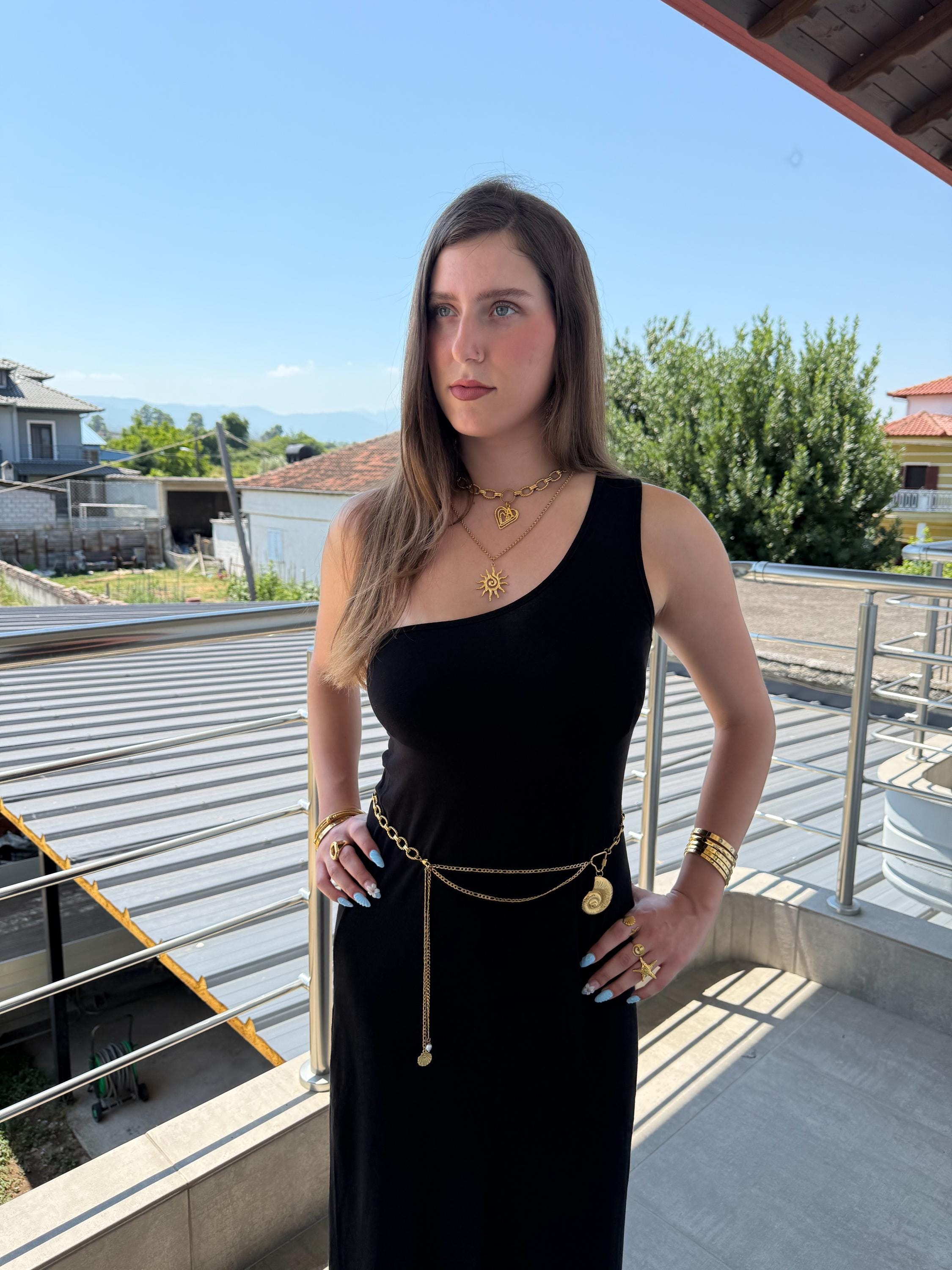 Gold Chain Belt for Women, Handmade Waist Belt Chain 