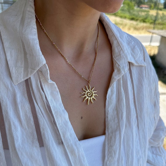 Big sun necklace new arrivals