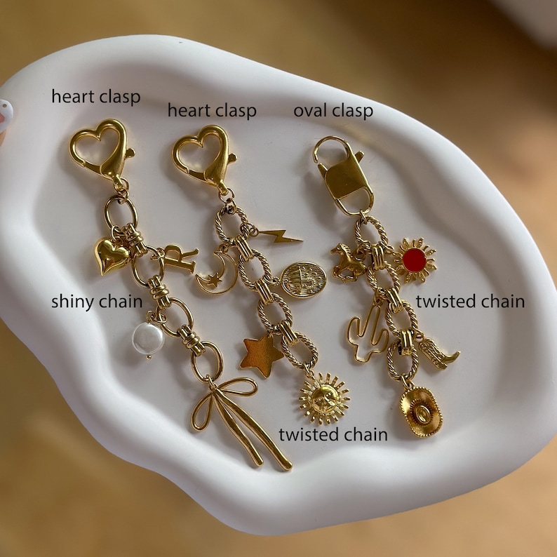 Charm For Keychains Custom Bag Charm, Gold Keychain Holder, Purse Chain Handbag Accessories ...