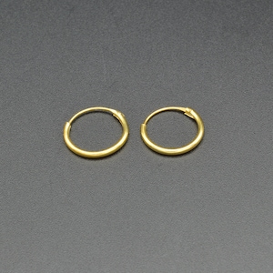 Small Thin gold Hoops, Endless Hoop Earrings, minimalist earring, Dainty 14k Gold Hoop, Minimalist jewelry, gift for her, mini hoop earring image 6