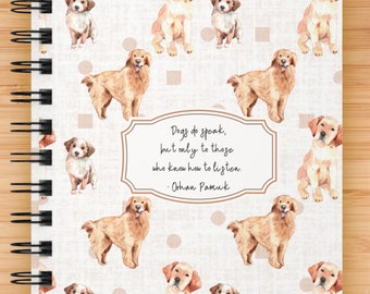 Brainy Quotes About Life: Adopt A Pet Daily Affirmations Spiral Bound Journal, Dog Lovers Notebook
