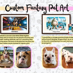 Custom Fantasy Pet Art, Personalized Portrait of a Pet in a Fantasy Dreamscape you Describe, Custom Commissioned Wall Art, Custom Desktop BG image 3