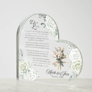 Prayer Blessing for Marriage| Heartfelt Prayer Plaque for Weddings or Anniversaries | Personalized Wedding Gift | Wedding Keepsake