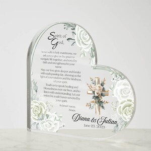 Prayer Blessing for Marriage | Heartfelt Prayer Plaque for Weddings or Anniversaries | Personalized Wedding Gift | Wedding Keepsake