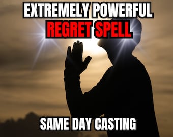 REGRET SPELL | GUILT Spell | Make Them Regret Their Actions | Same Day Cast | Revenge Curse Spell | Karma Spell | Payback Spell Mental Ruin