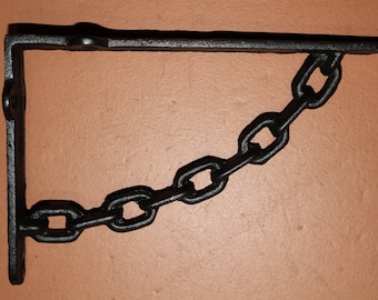 1-Chain Look SHELF BRACKETS,Industrial Style,Shelf Supports,Corbels,Farm Decor,Shop Storage Solutions,B-87