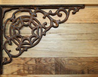 SPIDERWEB DESIGN Shelf Brackets,Rusty Look,Kitchen Accents,Country Decor,Gifts, B-07