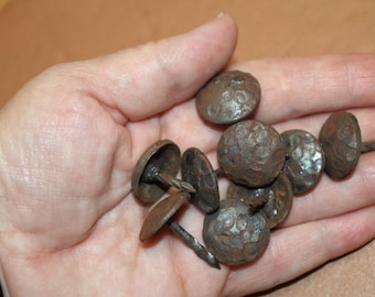 10-CLAVOS, 3/4 Inch Decorative Nails,Rustic Nail Heads,Hammered Look,Woodcraft Supply,restoration,upholstery