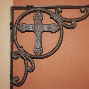 1-CROSS,Shelf Bracket,Religious Style,Home Decor,Open Shelving,Country Accents,B-22