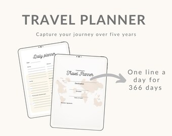 Druckbarer Reiseplaner | Urlaubsplaner | Reiseverlaufs-Organizer (A–Z Reisejournal PDF)