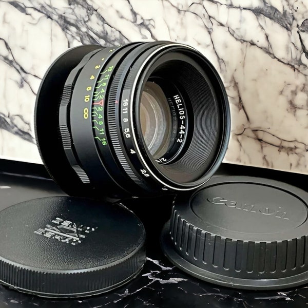 Helios-44-2 58mm f2 lens Soviet Vintage Cinema Mod with Canon EOS adaptor