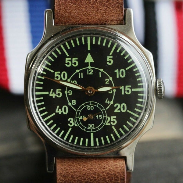 Pobeda Pilot Reloj militar soviético Laco vintage - Reloj ucraniano.