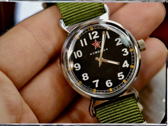 Pobeda Smersh Watch Soviet Military USSR Red Star… - image 5