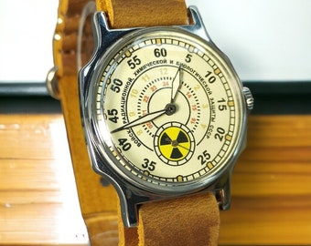 Soviet watch Pobeda CCCP Radiation Troops Retro Rare Mechanical USSR Mens