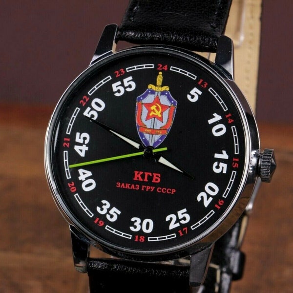 Reloj Raketa KGB: militar soviético, rusos mecánicos auténticos