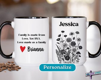Personalized Bonus Mom Mug Gift with Custom Name and Heartfelt Message, Custom Stepmom Coffee Cup for Mother’s Day, Christmas, or Birthday