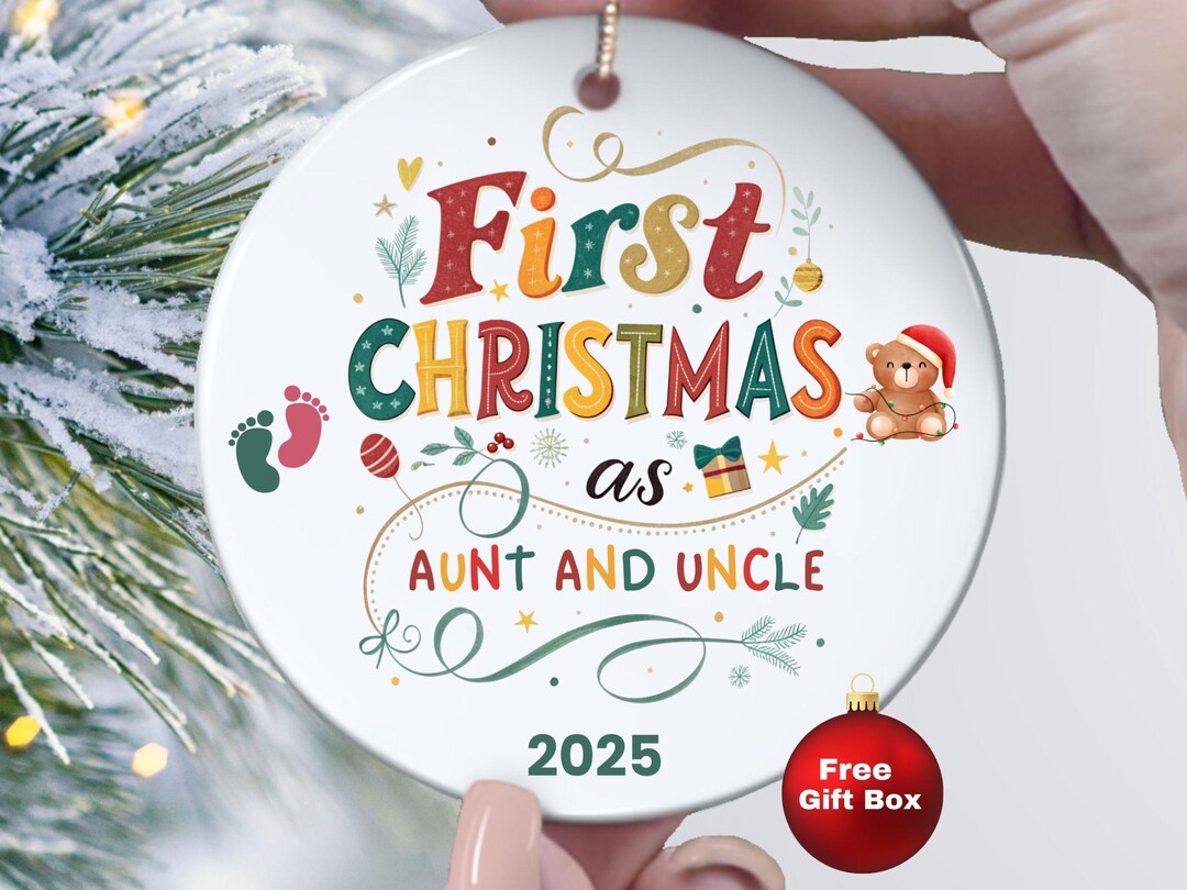Personalized Aunt and Uncle Pregnancy Announcement Ornament, Custon 1st ...