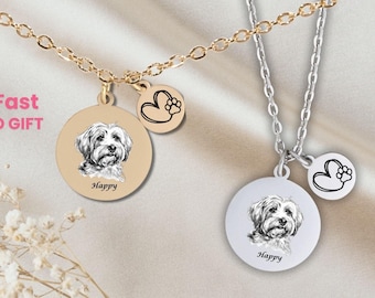 Custom Coton de Tulear Necklace Gift, Personalized Dainty Dog Lover Jewelry, Dog Pendant for Coton Dog Mom, Christmas or Birthday Charm Gift