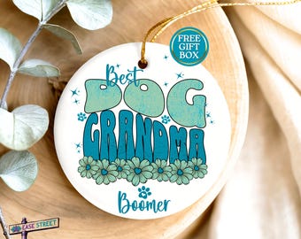 Personalized Dog Grandma Ornament with Dog's Name, Custom Best Dog Grandmother Gift Keepsake, Christmas Ornament Gift from Granddog