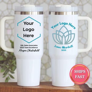 Custom Logo Corporate Gift for Employees, Bulk Corporate Tumbler, Logo Travel Mug, Custom Business Logo Tumbler 40 oz, Employee Appreciation