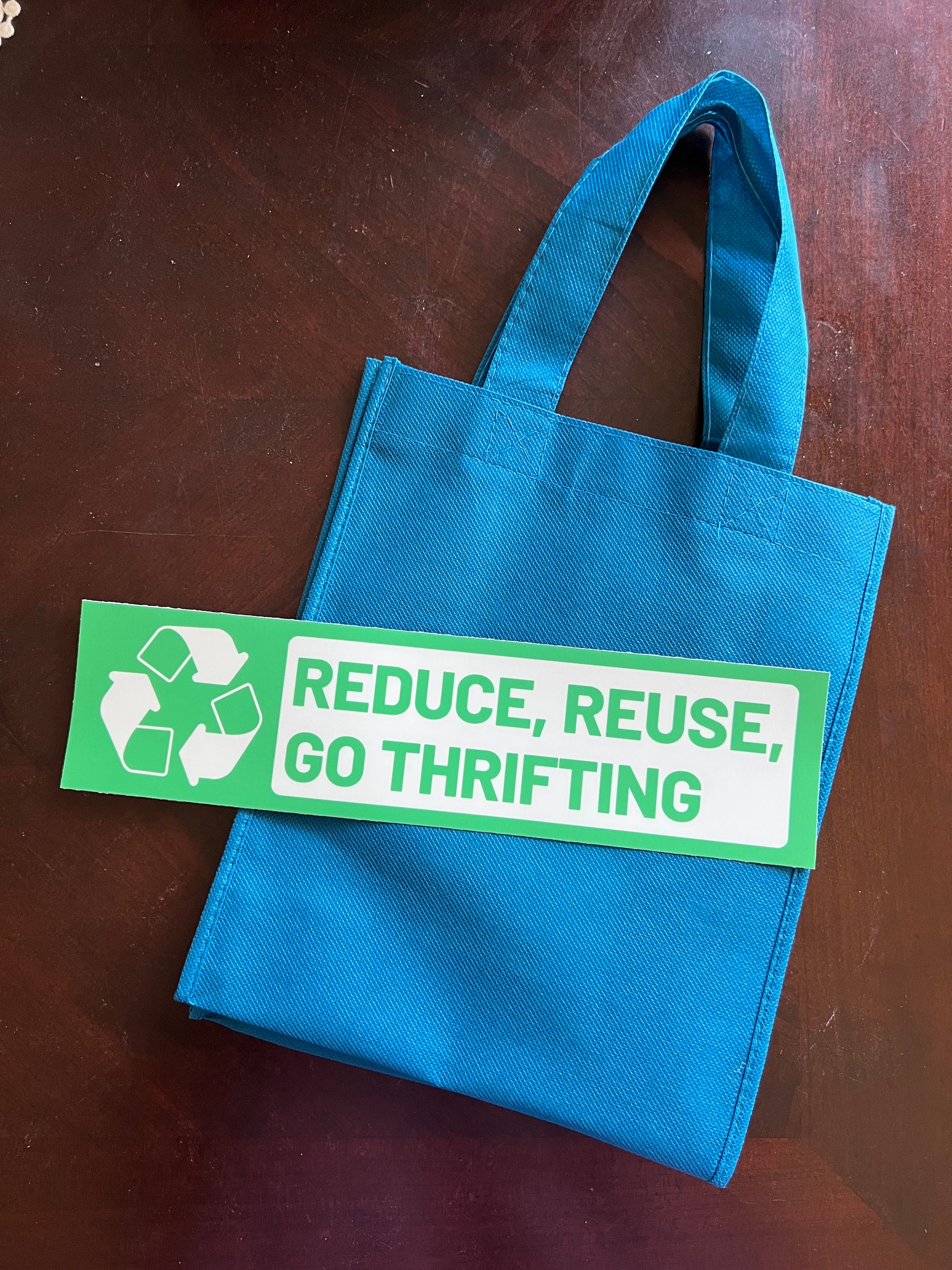 Reduce, Reuse, Go Thrifting Bumper Sticker | Thrifting Sticker ...