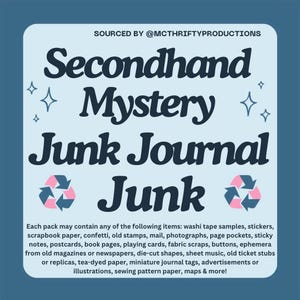 Secondhand Junk Journal Ephemera Kit: Mystery Scrapbook Supplies