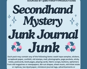 Secondhand Junk Journal Ephemera Kit: Mystery Scrapbook Supplies