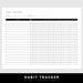 Printable Habit Tracker Blank Habit Tracker Letter Size Horizontal ...