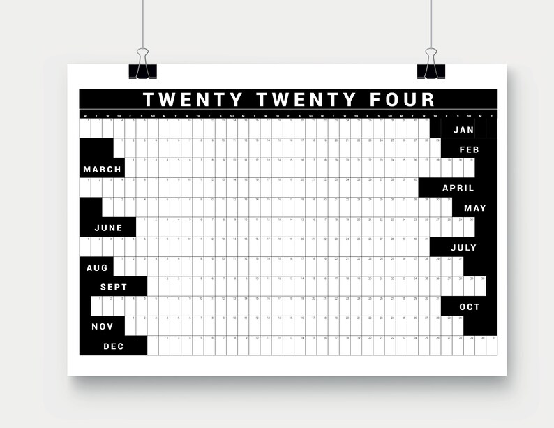 Printable Calendar Poster 2025 Continuous Calendar Poster Etsy