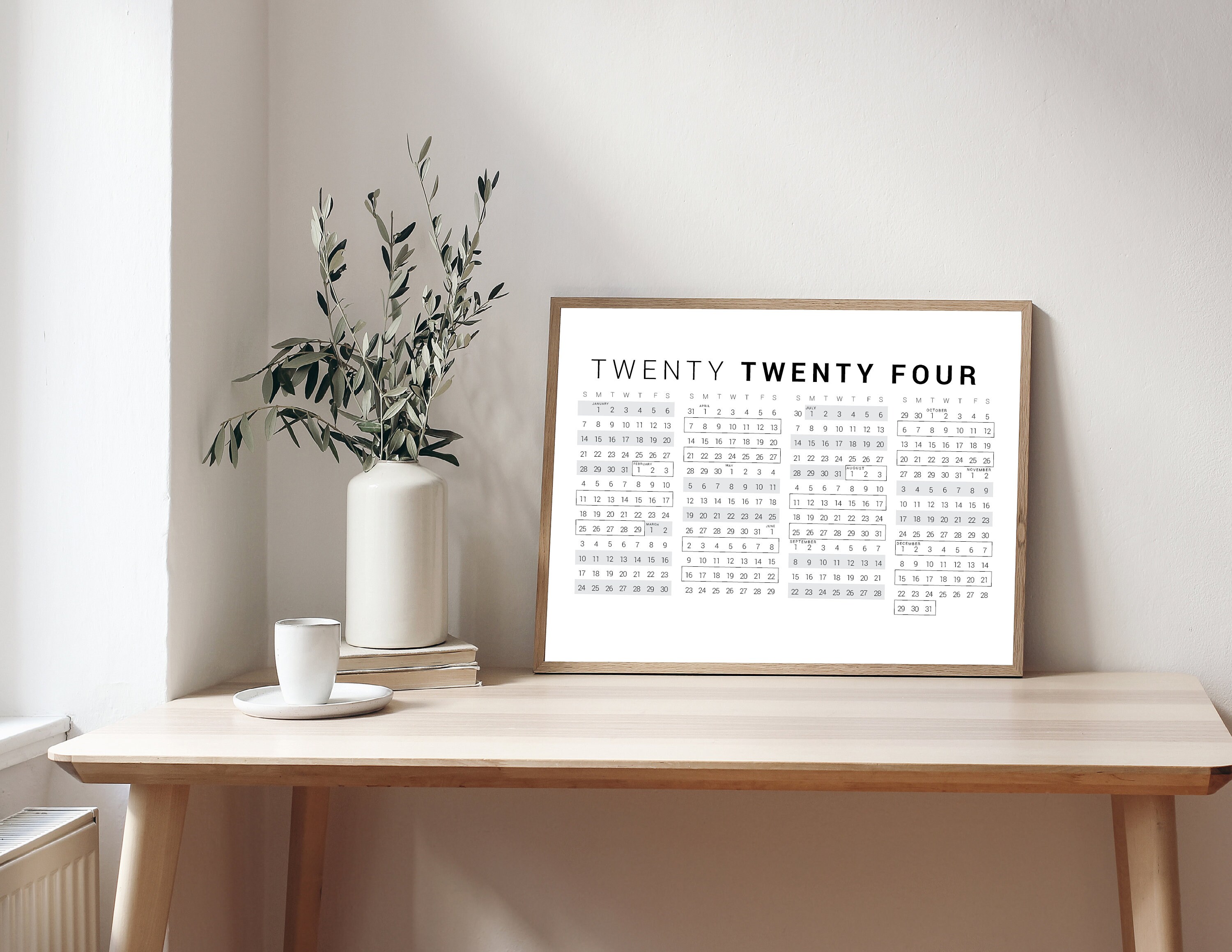 Printable Calendar Poster 2024 Continuous Calendar Poster - Etsy