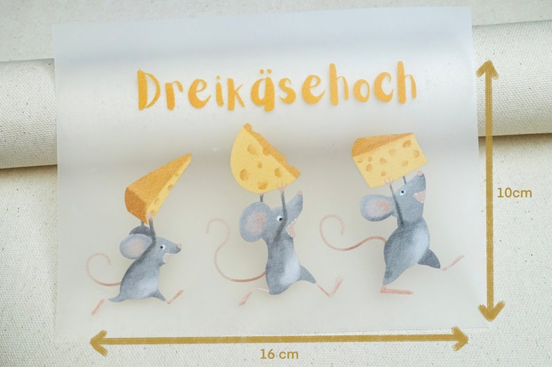 Bügelbild Maus, Bügelbilder Kinder, Bügelpatch maus Bild 2