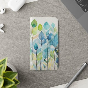 Floral Phone Flip Case - Elegant, Watercolor Design, Perfect Gift for Nature Lovers, Practical & Stylish Phone Accessory