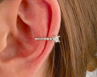 DAELYN | Dainty Zircon Ear Cuff, Minimalist Zircon Ear Cuff