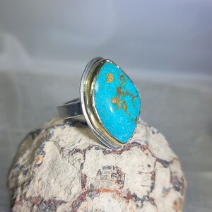 Turquoise Statement Ring, Gold, Silver