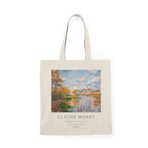 Claude Monet - Spring By The Seine - Natural Tote Bag