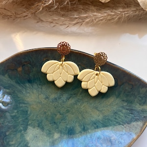 Lotus flower earrings