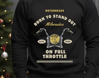 Op maat gemaakt retro motorsweater: gepersonaliseerd motorcadeau